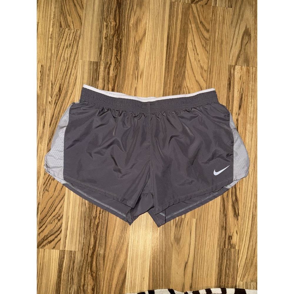 Nike‎ Womens Dri-Fit Lined Running Shorts Grey Size XL